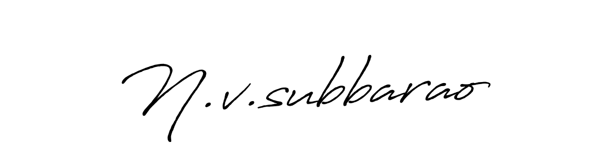 The best way (Antro_Vectra_Bolder) to make a short signature is to pick only two or three words in your name. The name N.v.subbarao include a total of six letters. For converting this name. N.v.subbarao signature style 7 images and pictures png