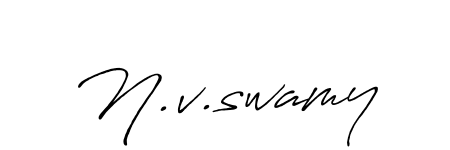 Design your own signature with our free online signature maker. With this signature software, you can create a handwritten (Antro_Vectra_Bolder) signature for name N.v.swamy. N.v.swamy signature style 7 images and pictures png