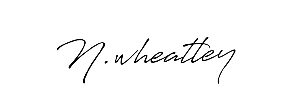 Create a beautiful signature design for name N.wheatley. With this signature (Antro_Vectra_Bolder) fonts, you can make a handwritten signature for free. N.wheatley signature style 7 images and pictures png