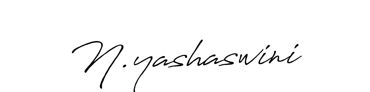 Make a beautiful signature design for name N.yashaswini. With this signature (Antro_Vectra_Bolder) style, you can create a handwritten signature for free. N.yashaswini signature style 7 images and pictures png