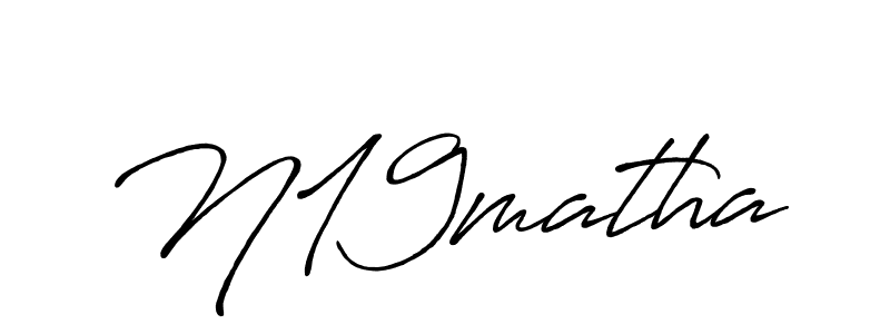 Make a beautiful signature design for name N19matha. With this signature (Antro_Vectra_Bolder) style, you can create a handwritten signature for free. N19matha signature style 7 images and pictures png