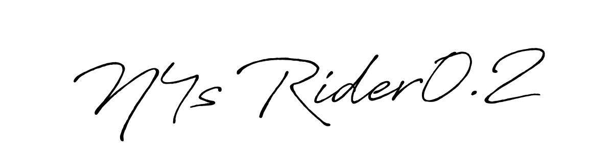 Design your own signature with our free online signature maker. With this signature software, you can create a handwritten (Antro_Vectra_Bolder) signature for name N4s Rider0.2. N4s Rider0.2 signature style 7 images and pictures png