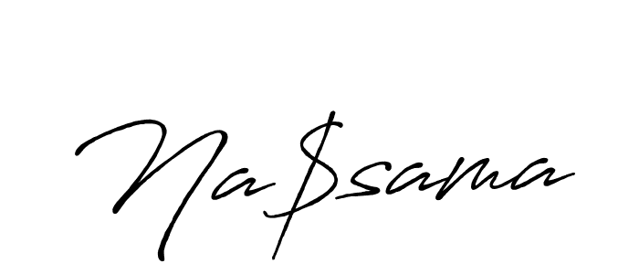 Design your own signature with our free online signature maker. With this signature software, you can create a handwritten (Antro_Vectra_Bolder) signature for name Na$sama. Na$sama signature style 7 images and pictures png