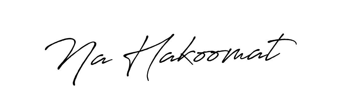 Also we have Na Hakoomat name is the best signature style. Create professional handwritten signature collection using Antro_Vectra_Bolder autograph style. Na Hakoomat signature style 7 images and pictures png