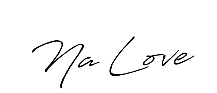 Use a signature maker to create a handwritten signature online. With this signature software, you can design (Antro_Vectra_Bolder) your own signature for name Na Love. Na Love signature style 7 images and pictures png