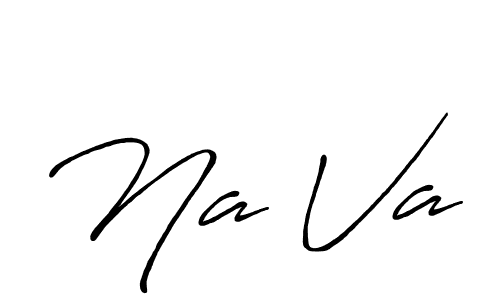 Use a signature maker to create a handwritten signature online. With this signature software, you can design (Antro_Vectra_Bolder) your own signature for name Na Va. Na Va signature style 7 images and pictures png