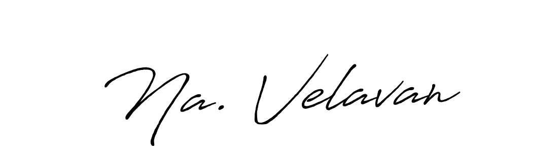 Use a signature maker to create a handwritten signature online. With this signature software, you can design (Antro_Vectra_Bolder) your own signature for name Na. Velavan. Na. Velavan signature style 7 images and pictures png