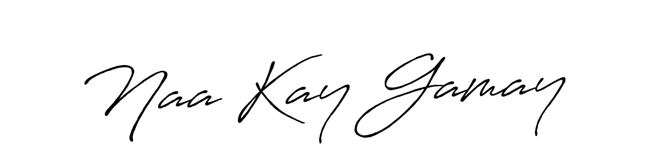 Also we have Naa Kay Gamay name is the best signature style. Create professional handwritten signature collection using Antro_Vectra_Bolder autograph style. Naa Kay Gamay signature style 7 images and pictures png