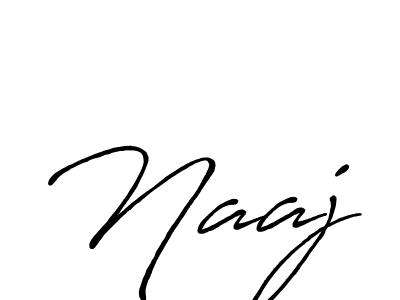 Create a beautiful signature design for name Naaj. With this signature (Antro_Vectra_Bolder) fonts, you can make a handwritten signature for free. Naaj signature style 7 images and pictures png