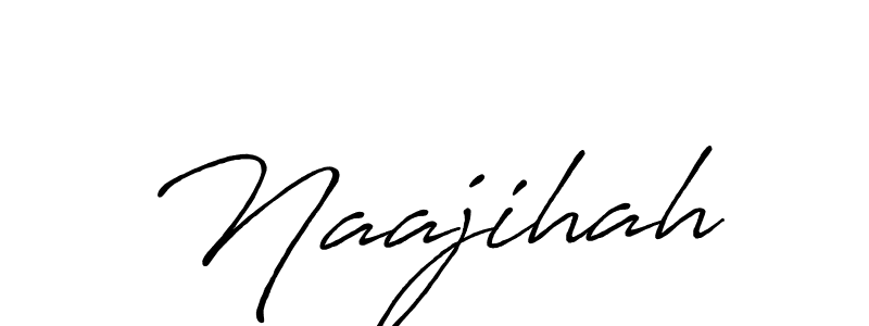 Create a beautiful signature design for name Naajihah. With this signature (Antro_Vectra_Bolder) fonts, you can make a handwritten signature for free. Naajihah signature style 7 images and pictures png