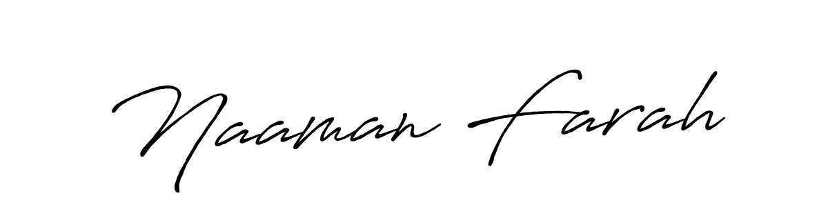 Naaman Farah stylish signature style. Best Handwritten Sign (Antro_Vectra_Bolder) for my name. Handwritten Signature Collection Ideas for my name Naaman Farah. Naaman Farah signature style 7 images and pictures png