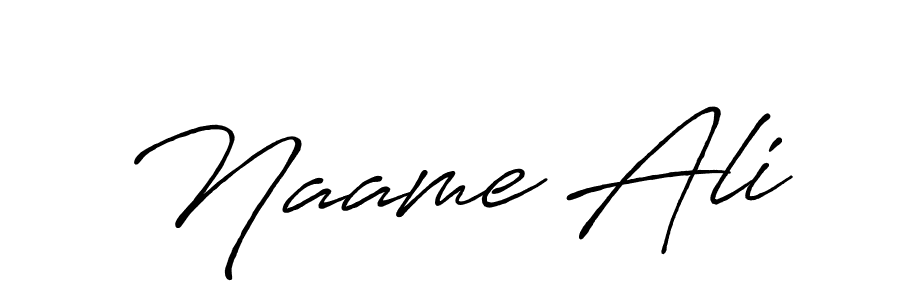 Use a signature maker to create a handwritten signature online. With this signature software, you can design (Antro_Vectra_Bolder) your own signature for name Naame Ali. Naame Ali signature style 7 images and pictures png