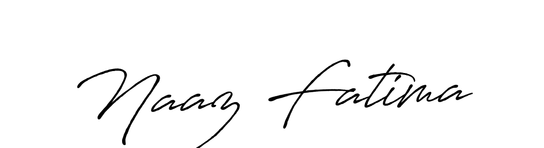 Create a beautiful signature design for name Naaz Fatima. With this signature (Antro_Vectra_Bolder) fonts, you can make a handwritten signature for free. Naaz Fatima signature style 7 images and pictures png