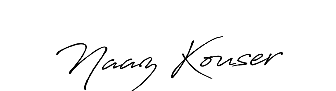 How to Draw Naaz Kouser signature style? Antro_Vectra_Bolder is a latest design signature styles for name Naaz Kouser. Naaz Kouser signature style 7 images and pictures png