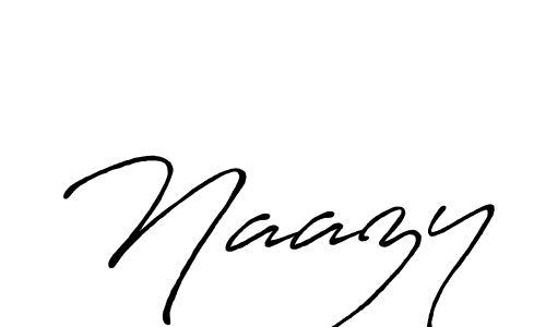 How to make Naazy signature? Antro_Vectra_Bolder is a professional autograph style. Create handwritten signature for Naazy name. Naazy signature style 7 images and pictures png