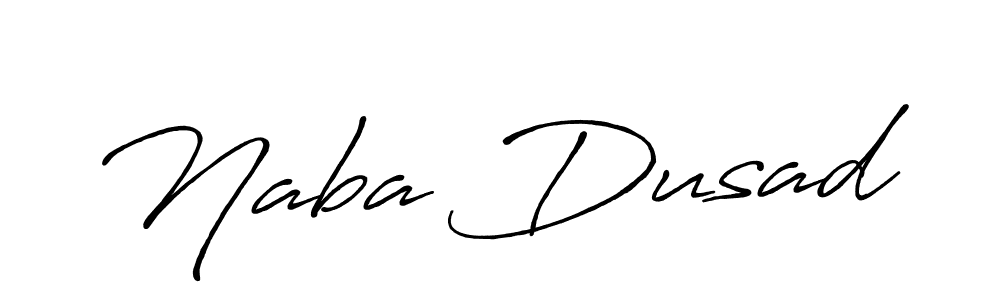 Make a beautiful signature design for name Naba Dusad. With this signature (Antro_Vectra_Bolder) style, you can create a handwritten signature for free. Naba Dusad signature style 7 images and pictures png