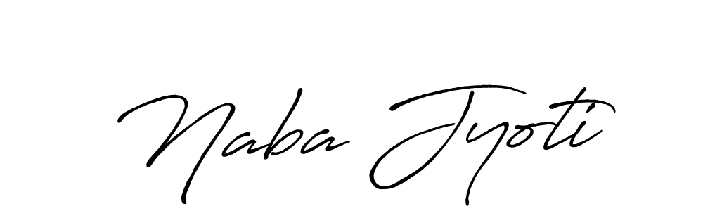 Make a beautiful signature design for name Naba Jyoti. With this signature (Antro_Vectra_Bolder) style, you can create a handwritten signature for free. Naba Jyoti signature style 7 images and pictures png