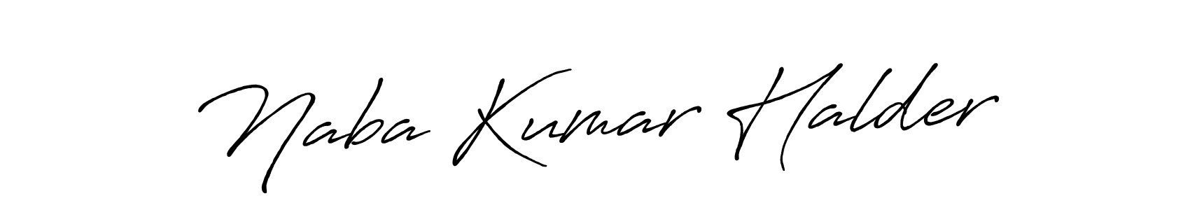 Make a beautiful signature design for name Naba Kumar Halder. With this signature (Antro_Vectra_Bolder) style, you can create a handwritten signature for free. Naba Kumar Halder signature style 7 images and pictures png