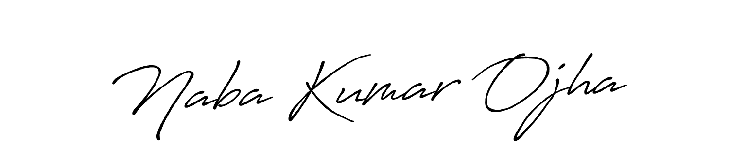 Make a beautiful signature design for name Naba Kumar Ojha. With this signature (Antro_Vectra_Bolder) style, you can create a handwritten signature for free. Naba Kumar Ojha signature style 7 images and pictures png