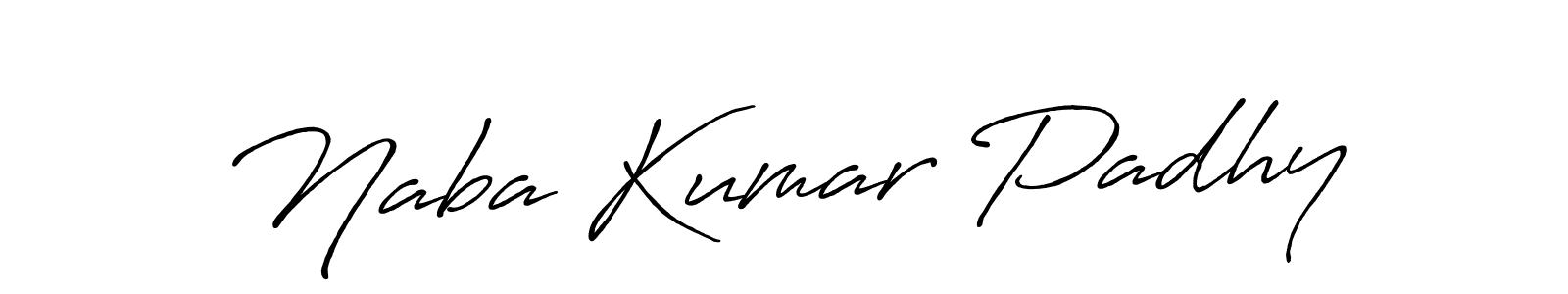 Make a beautiful signature design for name Naba Kumar Padhy. With this signature (Antro_Vectra_Bolder) style, you can create a handwritten signature for free. Naba Kumar Padhy signature style 7 images and pictures png