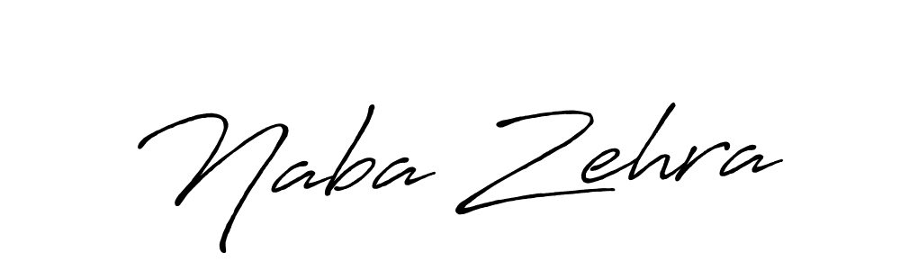 Naba Zehra stylish signature style. Best Handwritten Sign (Antro_Vectra_Bolder) for my name. Handwritten Signature Collection Ideas for my name Naba Zehra. Naba Zehra signature style 7 images and pictures png