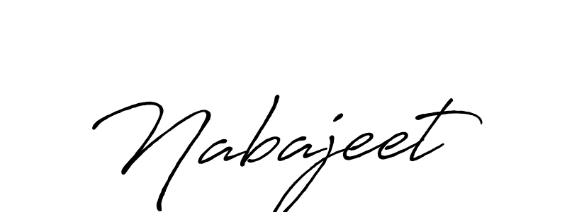 Use a signature maker to create a handwritten signature online. With this signature software, you can design (Antro_Vectra_Bolder) your own signature for name Nabajeet. Nabajeet signature style 7 images and pictures png