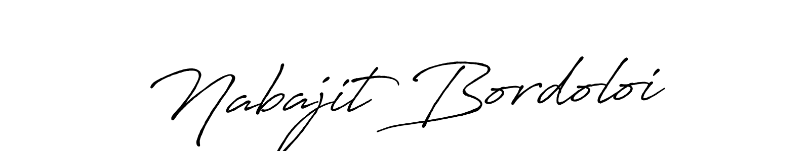 Make a beautiful signature design for name Nabajit Bordoloi. With this signature (Antro_Vectra_Bolder) style, you can create a handwritten signature for free. Nabajit Bordoloi signature style 7 images and pictures png