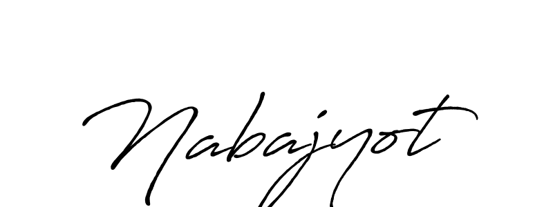 How to make Nabajyot name signature. Use Antro_Vectra_Bolder style for creating short signs online. This is the latest handwritten sign. Nabajyot signature style 7 images and pictures png