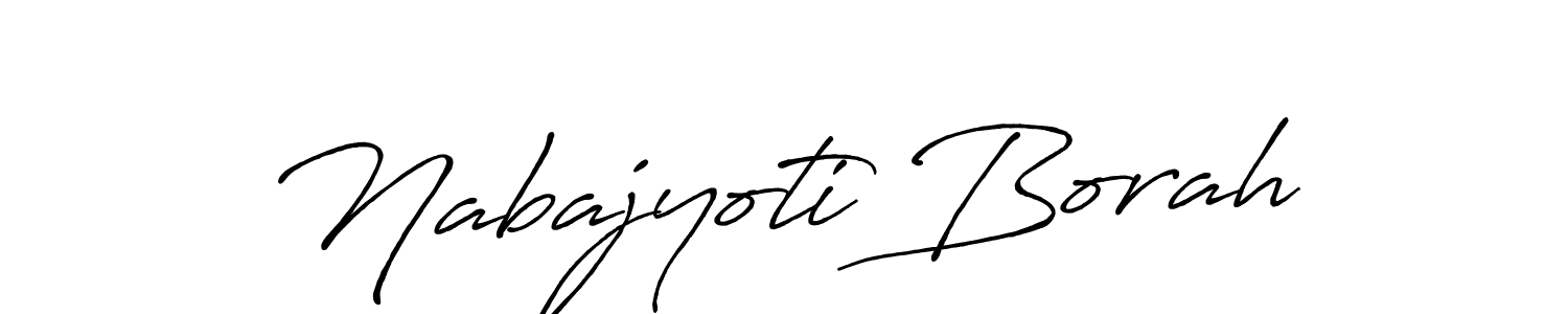 Nabajyoti Borah stylish signature style. Best Handwritten Sign (Antro_Vectra_Bolder) for my name. Handwritten Signature Collection Ideas for my name Nabajyoti Borah. Nabajyoti Borah signature style 7 images and pictures png