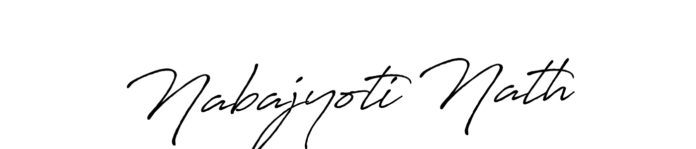 Create a beautiful signature design for name Nabajyoti Nath. With this signature (Antro_Vectra_Bolder) fonts, you can make a handwritten signature for free. Nabajyoti Nath signature style 7 images and pictures png