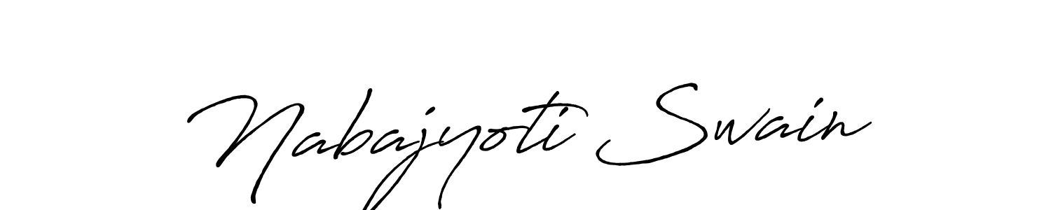 How to make Nabajyoti Swain name signature. Use Antro_Vectra_Bolder style for creating short signs online. This is the latest handwritten sign. Nabajyoti Swain signature style 7 images and pictures png