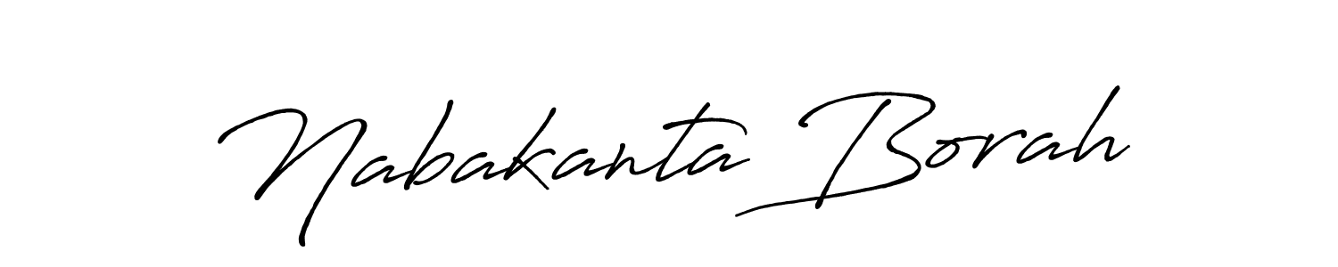 Create a beautiful signature design for name Nabakanta Borah. With this signature (Antro_Vectra_Bolder) fonts, you can make a handwritten signature for free. Nabakanta Borah signature style 7 images and pictures png