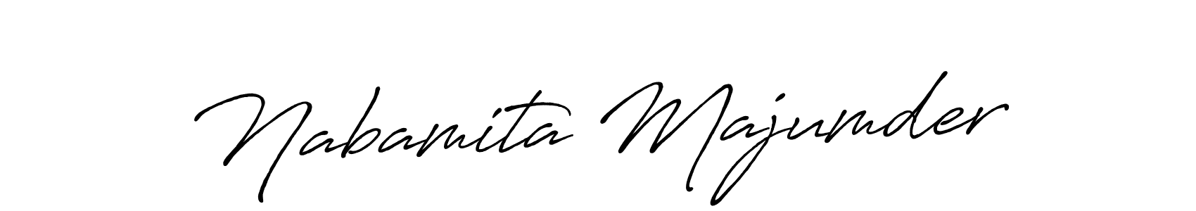 Create a beautiful signature design for name Nabamita Majumder. With this signature (Antro_Vectra_Bolder) fonts, you can make a handwritten signature for free. Nabamita Majumder signature style 7 images and pictures png