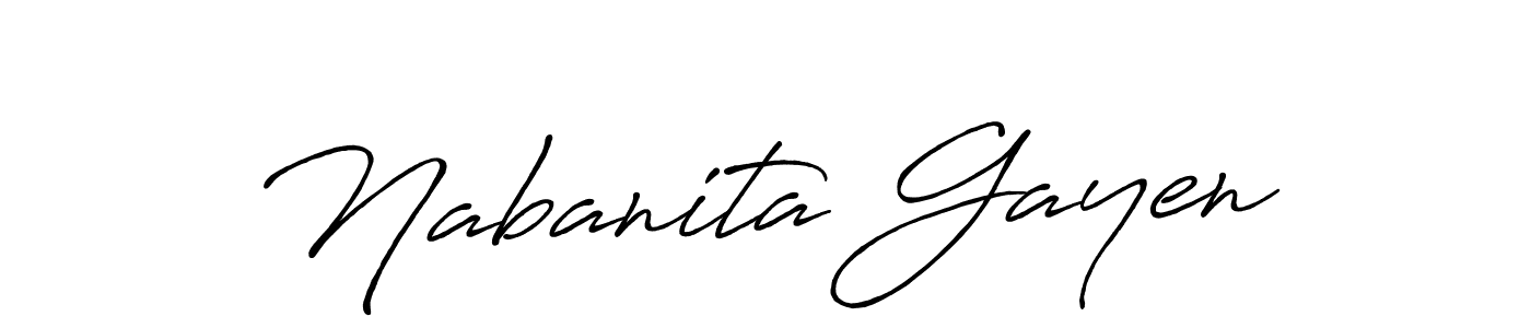 Antro_Vectra_Bolder is a professional signature style that is perfect for those who want to add a touch of class to their signature. It is also a great choice for those who want to make their signature more unique. Get Nabanita Gayen name to fancy signature for free. Nabanita Gayen signature style 7 images and pictures png