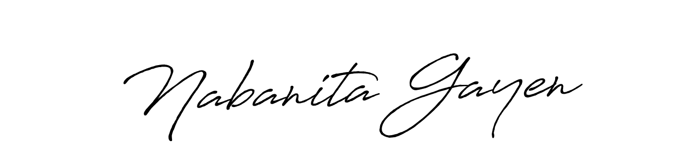 Antro_Vectra_Bolder is a professional signature style that is perfect for those who want to add a touch of class to their signature. It is also a great choice for those who want to make their signature more unique. Get Nabanita Gayen name to fancy signature for free. Nabanita Gayen signature style 7 images and pictures png