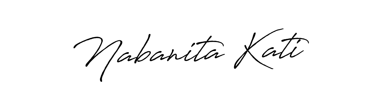 How to make Nabanita Kati signature? Antro_Vectra_Bolder is a professional autograph style. Create handwritten signature for Nabanita Kati name. Nabanita Kati signature style 7 images and pictures png