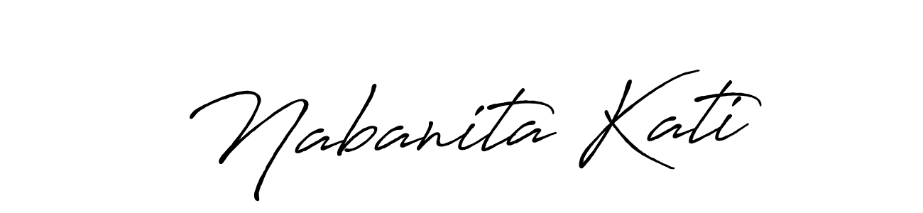 How to make Nabanita Kati signature? Antro_Vectra_Bolder is a professional autograph style. Create handwritten signature for Nabanita Kati name. Nabanita Kati signature style 7 images and pictures png