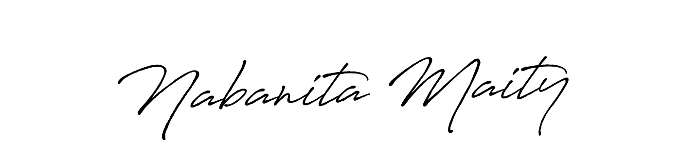 Create a beautiful signature design for name Nabanita Maity. With this signature (Antro_Vectra_Bolder) fonts, you can make a handwritten signature for free. Nabanita Maity signature style 7 images and pictures png