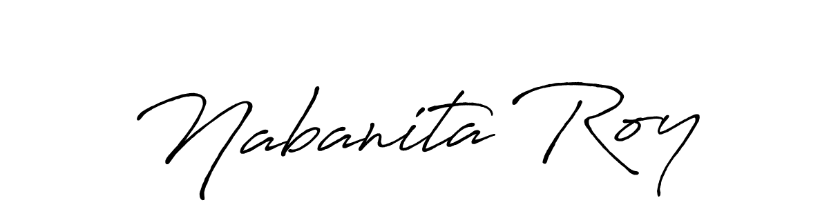 Antro_Vectra_Bolder is a professional signature style that is perfect for those who want to add a touch of class to their signature. It is also a great choice for those who want to make their signature more unique. Get Nabanita Roy name to fancy signature for free. Nabanita Roy signature style 7 images and pictures png