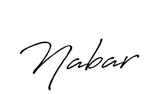 Make a beautiful signature design for name Nabar. With this signature (Antro_Vectra_Bolder) style, you can create a handwritten signature for free. Nabar signature style 7 images and pictures png
