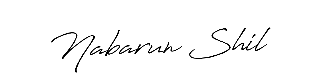 Similarly Antro_Vectra_Bolder is the best handwritten signature design. Signature creator online .You can use it as an online autograph creator for name Nabarun Shil. Nabarun Shil signature style 7 images and pictures png