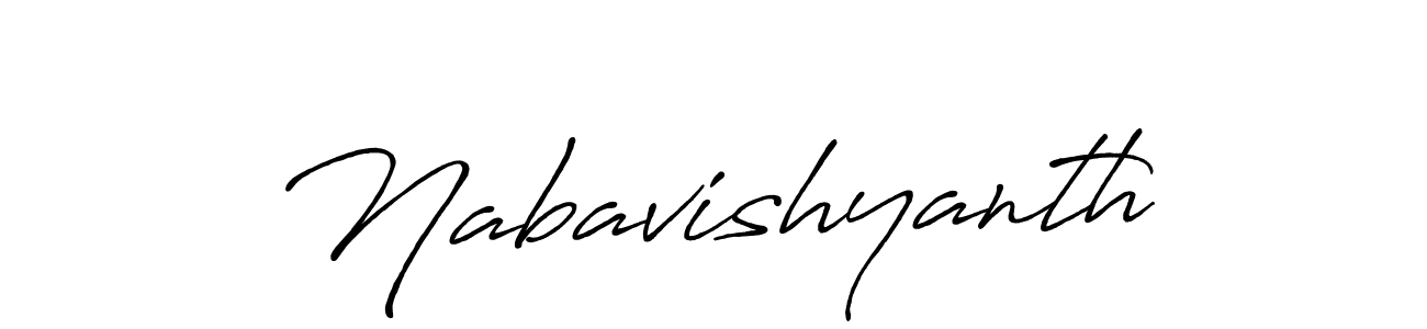 Nabavishyanth stylish signature style. Best Handwritten Sign (Antro_Vectra_Bolder) for my name. Handwritten Signature Collection Ideas for my name Nabavishyanth. Nabavishyanth signature style 7 images and pictures png