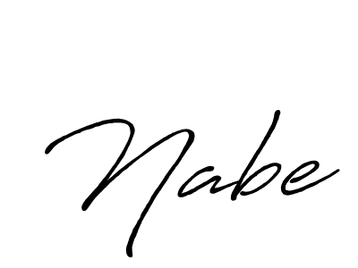 Also we have Nabe name is the best signature style. Create professional handwritten signature collection using Antro_Vectra_Bolder autograph style. Nabe signature style 7 images and pictures png