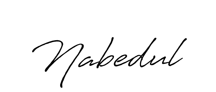 How to make Nabedul name signature. Use Antro_Vectra_Bolder style for creating short signs online. This is the latest handwritten sign. Nabedul signature style 7 images and pictures png