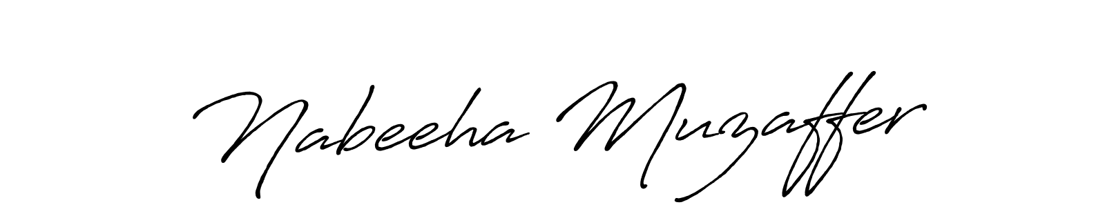 Design your own signature with our free online signature maker. With this signature software, you can create a handwritten (Antro_Vectra_Bolder) signature for name Nabeeha Muzaffer. Nabeeha Muzaffer signature style 7 images and pictures png