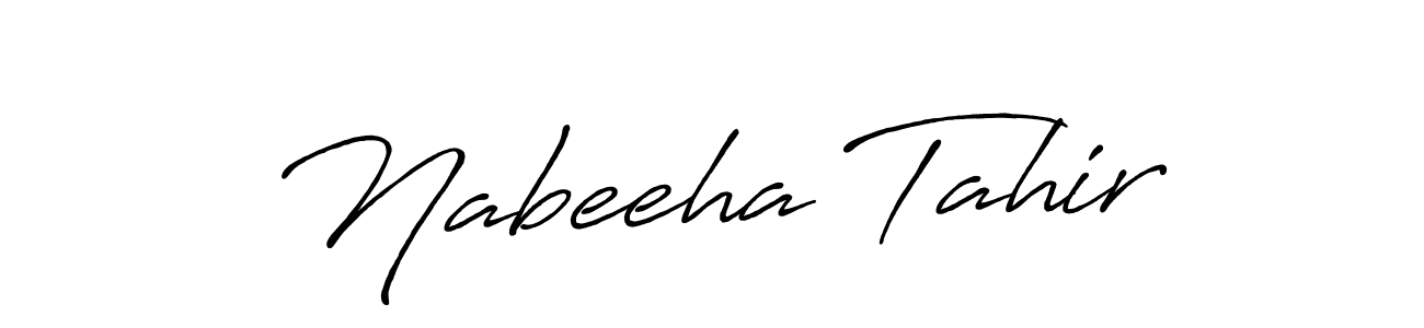How to make Nabeeha Tahir signature? Antro_Vectra_Bolder is a professional autograph style. Create handwritten signature for Nabeeha Tahir name. Nabeeha Tahir signature style 7 images and pictures png