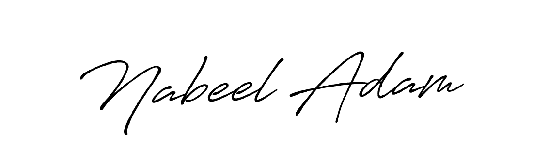 Create a beautiful signature design for name Nabeel Adam. With this signature (Antro_Vectra_Bolder) fonts, you can make a handwritten signature for free. Nabeel Adam signature style 7 images and pictures png