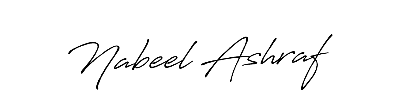 Use a signature maker to create a handwritten signature online. With this signature software, you can design (Antro_Vectra_Bolder) your own signature for name Nabeel Ashraf. Nabeel Ashraf signature style 7 images and pictures png