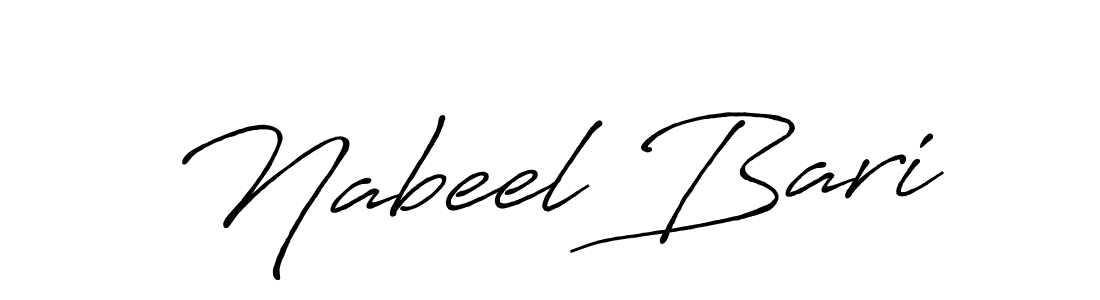 Antro_Vectra_Bolder is a professional signature style that is perfect for those who want to add a touch of class to their signature. It is also a great choice for those who want to make their signature more unique. Get Nabeel Bari name to fancy signature for free. Nabeel Bari signature style 7 images and pictures png