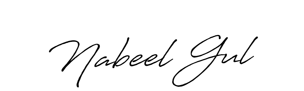 Create a beautiful signature design for name Nabeel Gul. With this signature (Antro_Vectra_Bolder) fonts, you can make a handwritten signature for free. Nabeel Gul signature style 7 images and pictures png